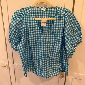 J Crew Gingham Blouse